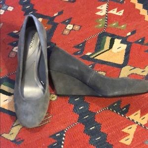 Grey suede heels